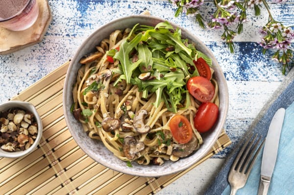 Creamy Mushroom, Pea and Mint Spaghetti – The Beauty Chef