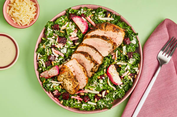 KALE SALAD WITH PORK