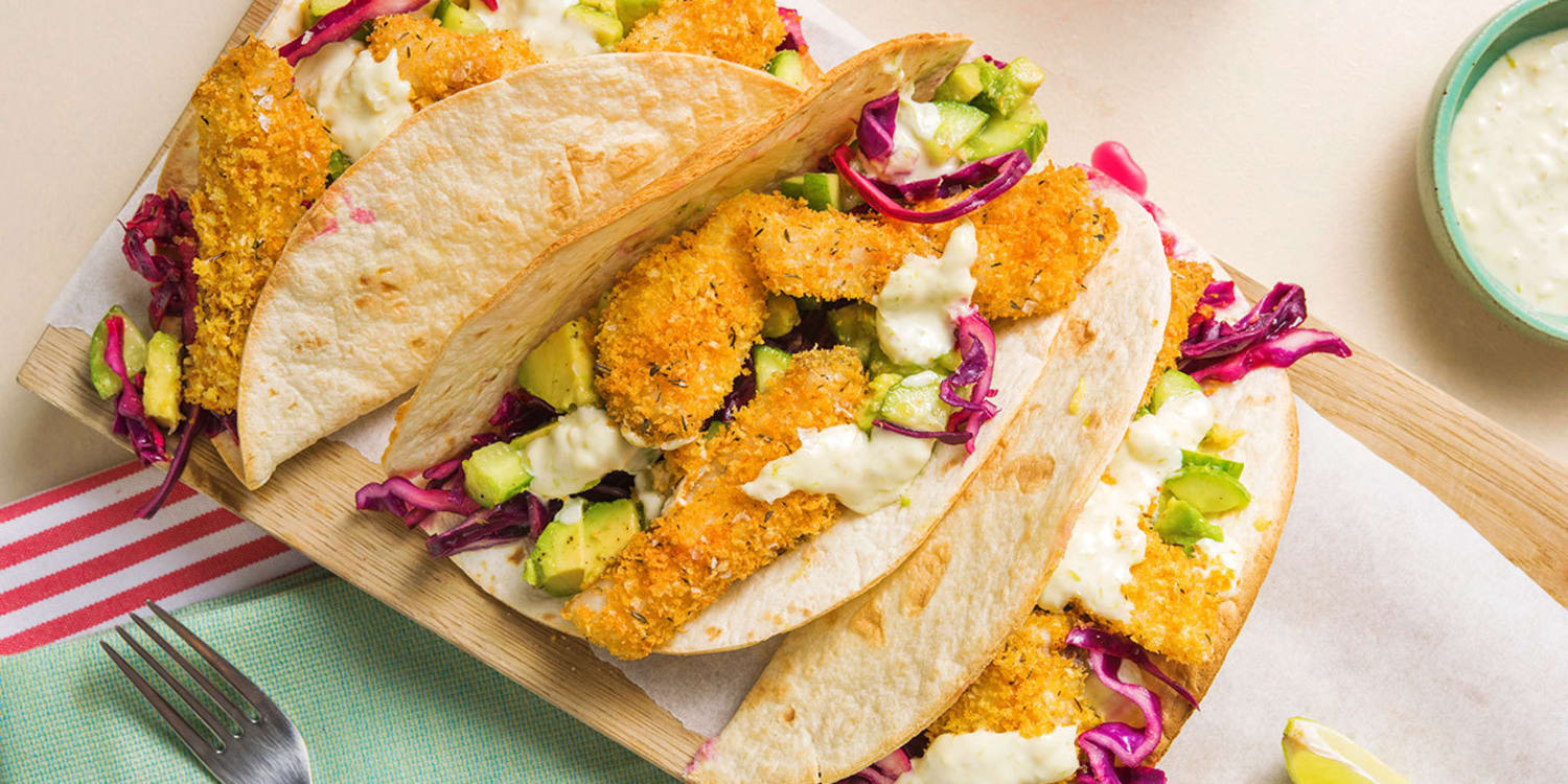 Arvjzejjbjtgcm Serve these fried fish fillets as the main course in fish tacos, fish sandwiches, or even fish and chips. https cook chefsplate com recipes oven fried fish tacos 5f73c9fe3e6c215d432ace33