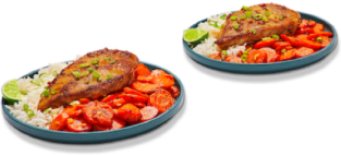 A delicious dinner for two