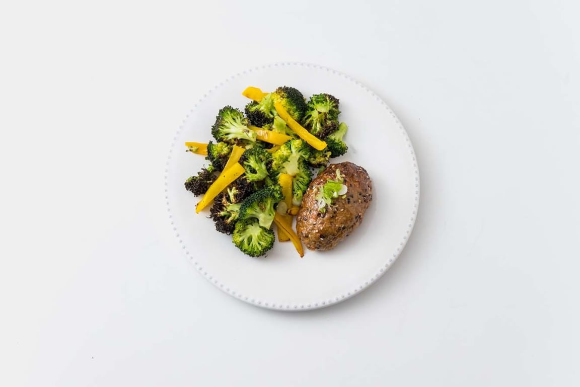 Honey-Sesame Turkey Meatloaves with Broccolini
