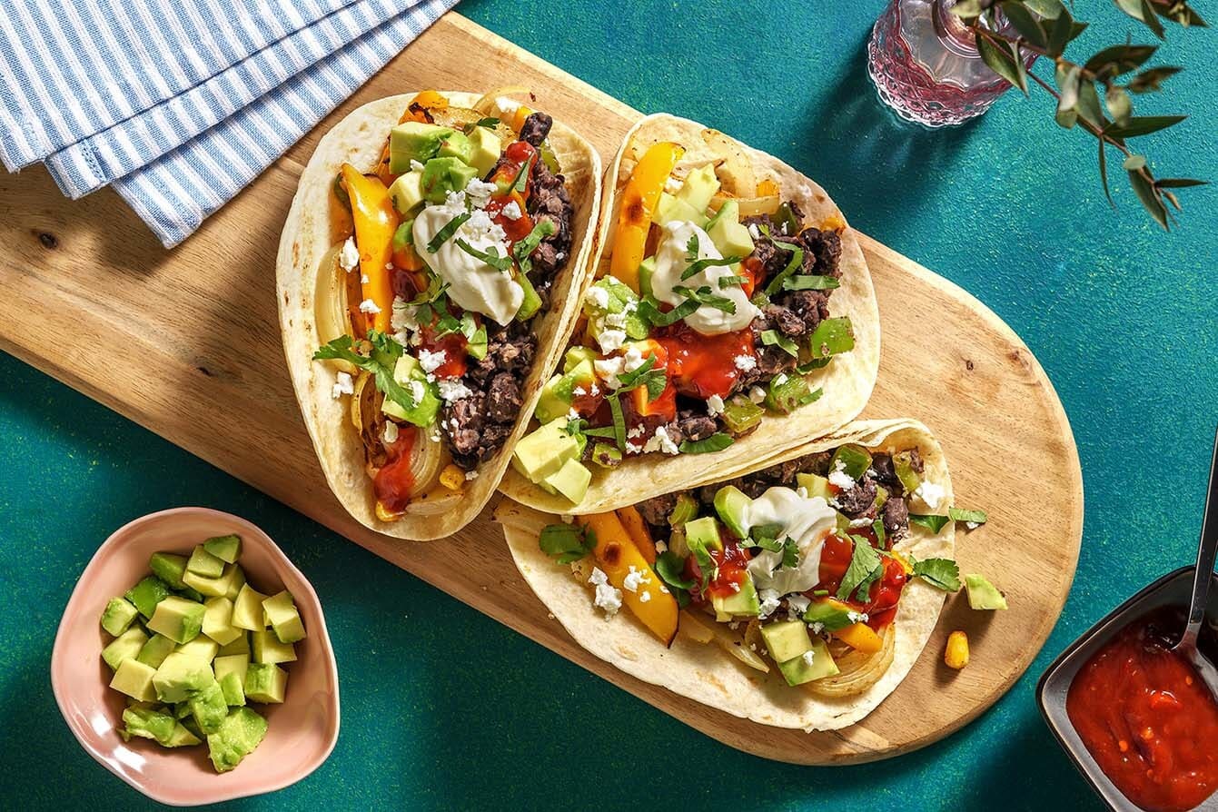 Vegetarian Sheet Pan Fajitas with Black Beans - Fork in the Kitchen